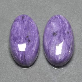 Gemas de Charoíta Violeta natural de 11.14 ct, Corte Óvalo, Opaco