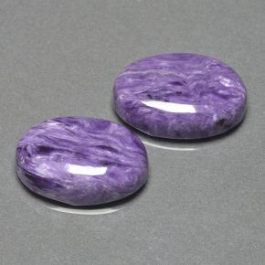 Gemas de Charoíta Violeta natural de 16.88 ct, Corte Óvalo, Opaco