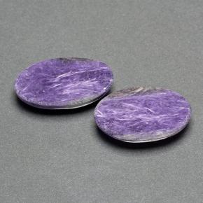 Gemas de Charoíta Violeta natural de 13.23 ct, Corte Óvalo, Opaco