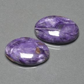 Gemas de Charoíta Violeta natural de 20.82 ct, Corte Óvalo, Opaco