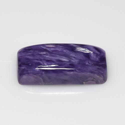 Charoíta violeta natural de 7,11 ct, corte cojín, opaco