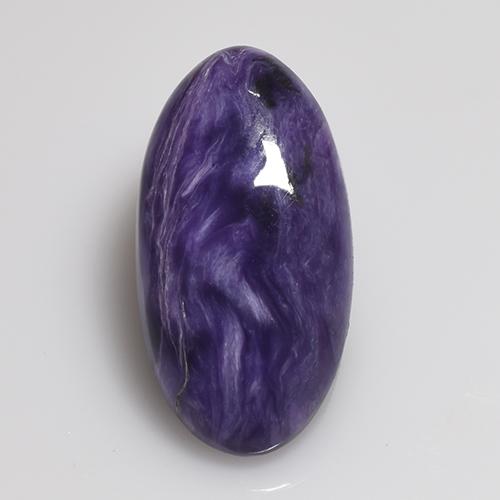 Charoíta Violeta natural de 5.40 ct, Corte Óvalo, Opaco
