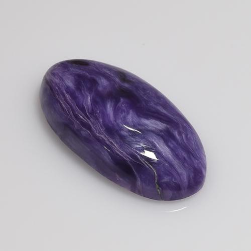 Charoíta Violeta natural de 5.40 ct, Corte Óvalo, Opaco