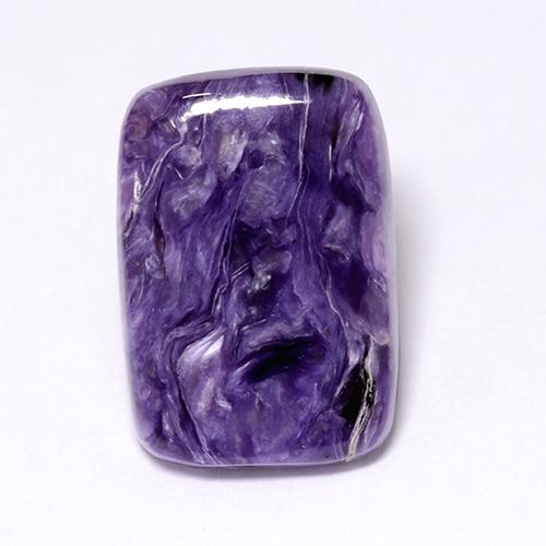 Charoíta Violeta natural de 5.12 ct, Corte Cojín, Opaco