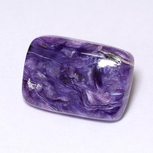 Charoíta Violeta natural de 5.12 ct, Corte Cojín, Opaco