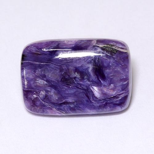 Charoíta Violeta natural de 5.12 ct, Corte Cojín, Opaco