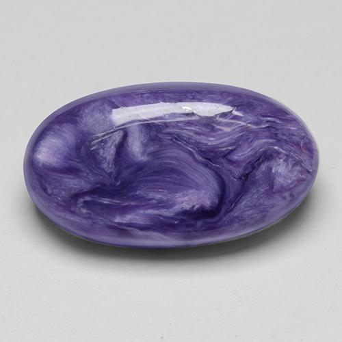 Charoíta Violeta natural de 6.17 ct, Corte Óvalo, Opaco