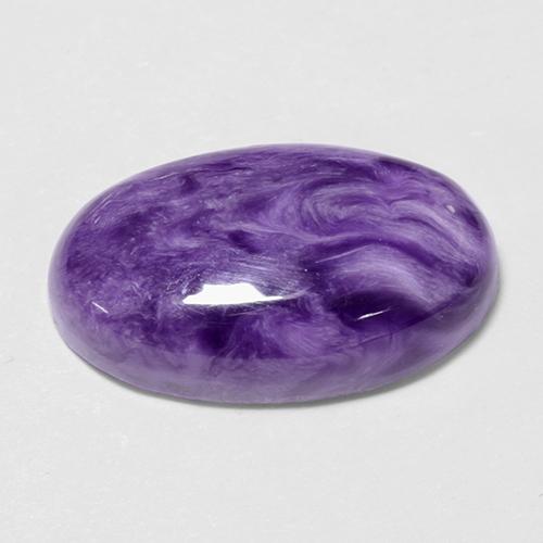 Charoíta Violeta natural de 6.23 ct, Corte Óvalo, Opaco