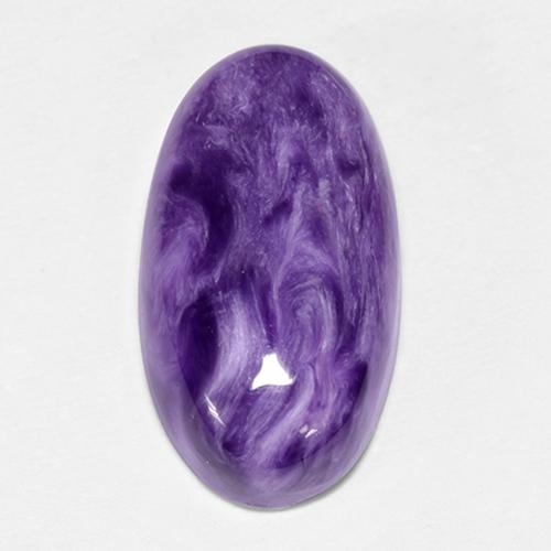 Charoíta Violeta natural de 6.23 ct, Corte Óvalo, Opaco
