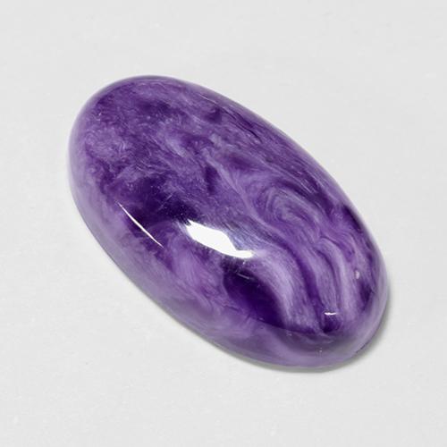 Charoíta Violeta natural de 6.23 ct, Corte Óvalo, Opaco
