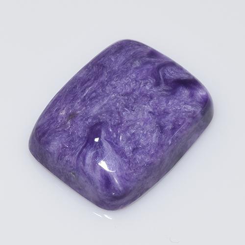 Charoíta Violeta medio natural de 12.64 ct, Corte Cojín, Opaco