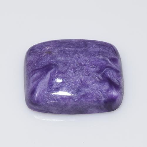 Charoíta Violeta medio natural de 12.64 ct, Corte Cojín, Opaco