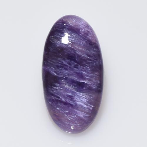 Charoíta Violeta natural de 6.77 ct, Corte Óvalo, Opaco