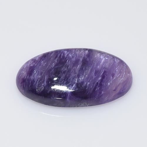Charoíta Violeta natural de 6.77 ct, Corte Óvalo, Opaco