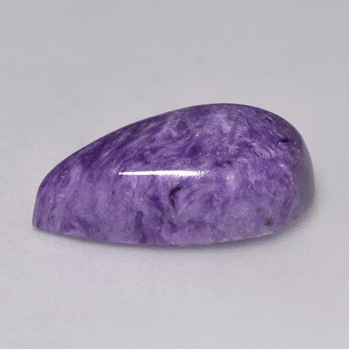 Charoíta violeta púrpura terciopelo natural de 6,47 ct, en forma de pera, opaco