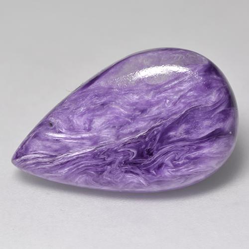 Charoíta Violeta medio natural de 9.36 ct, En forma de pera, Opaco