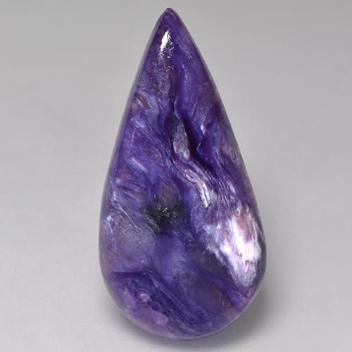 Charoíta Violeta medio natural de 10.05 ct, En forma de pera, Opaco