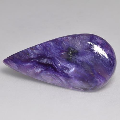 Charoíta Violeta medio natural de 10.05 ct, En forma de pera, Opaco