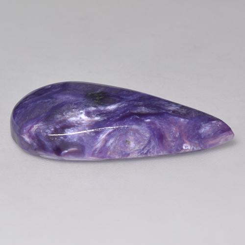 Charoíta Violeta medio natural de 10.05 ct, En forma de pera, Opaco