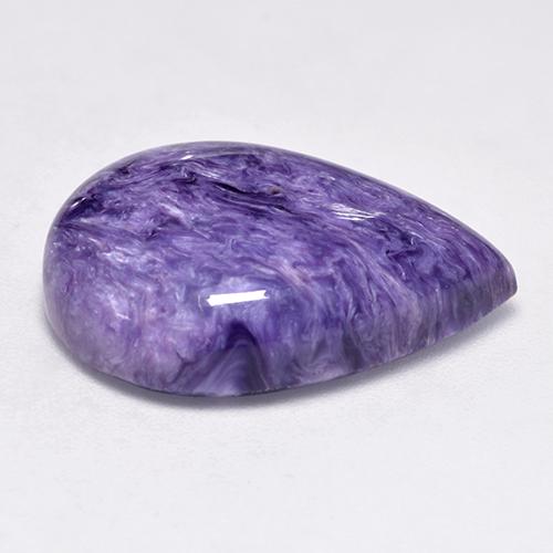 Charoíta Violeta natural de 12.88 ct, En forma de pera, Opaco
