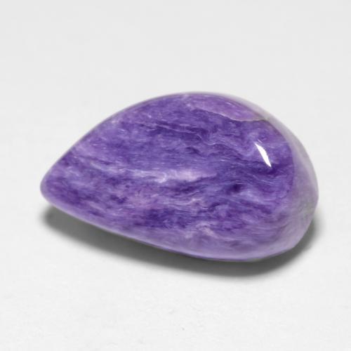 Charoíta violeta natural de 4,12 ct, forma elegante, opaco