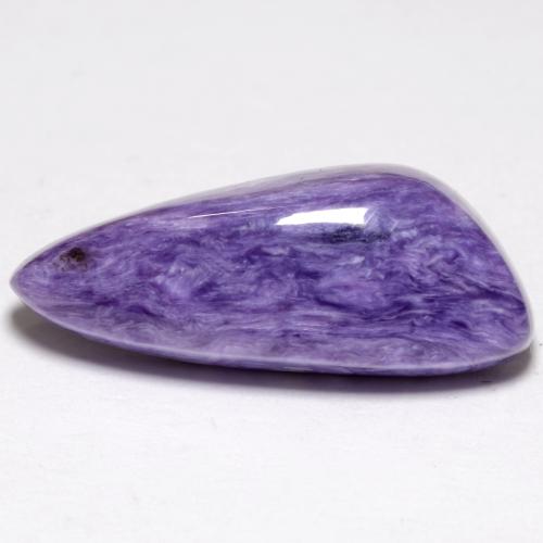 Charoíta Violeta púrpura terciopelo claro natural de 8.10 ct, Forma elegante, Opaco