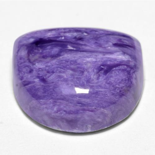 Charoíta violeta natural de 10,48 ct, forma elegante, opaco