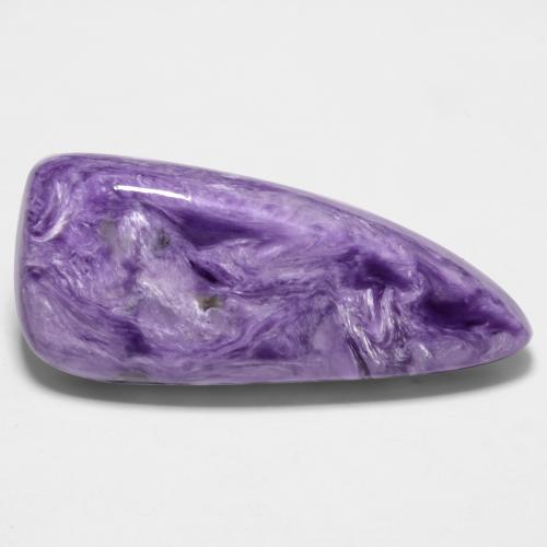 Charoíta violeta natural de 15,21 ct, forma elegante, opaco