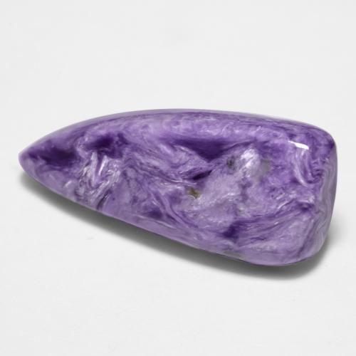 Charoíta violeta natural de 15,21 ct, forma elegante, opaco
