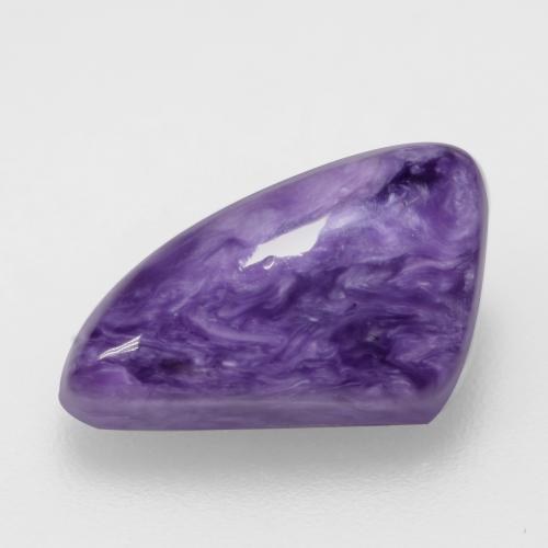 Charoíta violeta púrpura terciopelo natural de 5,08 ct, forma elegante, opaco