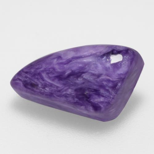 Charoíta violeta púrpura terciopelo natural de 5,08 ct, forma elegante, opaco