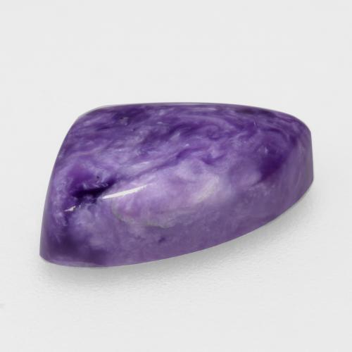 Charoíta violeta púrpura terciopelo natural de 5,08 ct, forma elegante, opaco