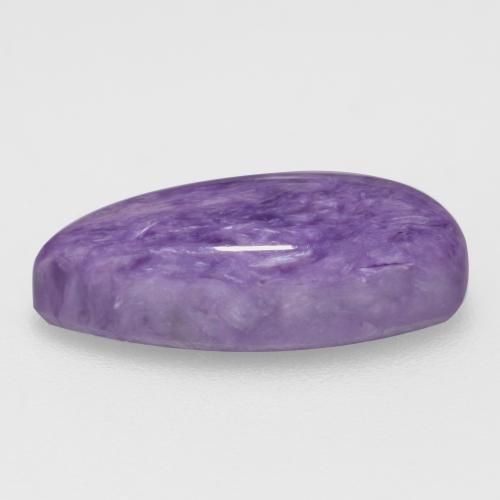 Charoíta violeta natural de 5,43 ct, forma elegante, opaco