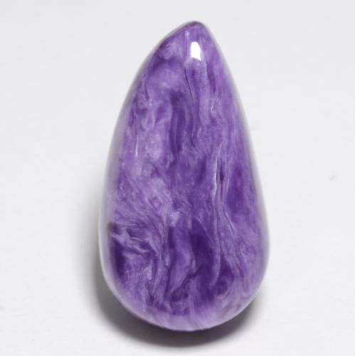 Charoíta Violeta medio natural de 6.43 ct, Forma elegante, Opaco