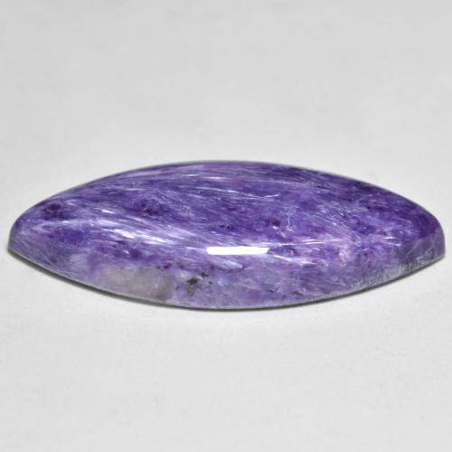 Charoíta Violeta medio natural de 12.07 ct, Marquesa, Opaco