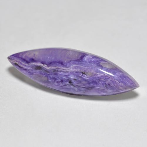 Charoíta violeta natural de 7,83 ct, marquesa, opaco