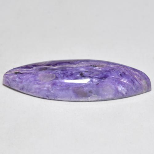 Charoíta violeta natural de 7,83 ct, marquesa, opaco