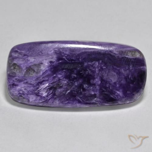 37.13ct Natural Violeta oscuro medio Charoíta, Forma Cojín, Opaco