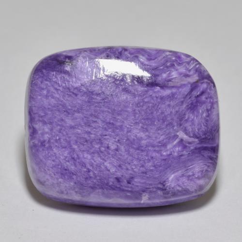 Charoíta Violeta púrpura terciopelo natural de 23.02 ct, Corte Cojín, Opaco