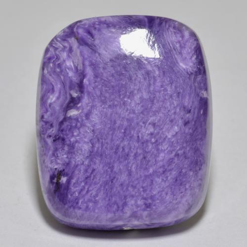Charoíta Violeta púrpura terciopelo natural de 23.02 ct, Corte Cojín, Opaco