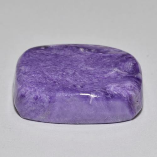 Charoíta Violeta púrpura terciopelo natural de 23.02 ct, Corte Cojín, Opaco