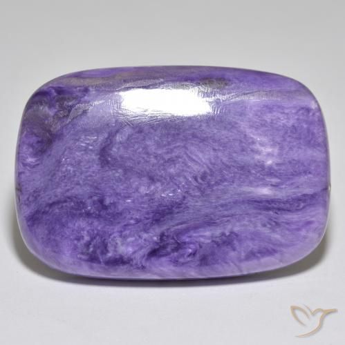 Charoíta Violeta púrpura terciopelo claro natural de 53.26 ct, Forma Cojín, Opaco
