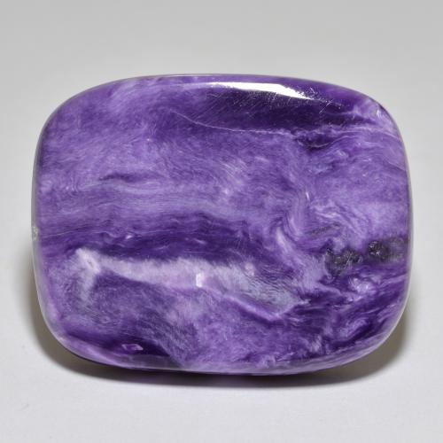 Charoíta Violeta púrpura terciopelo natural de 44.81 ct, Corte Cojín, Opaco