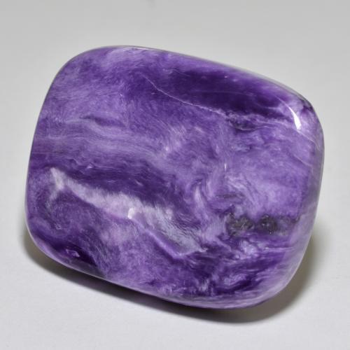 Charoíta Violeta púrpura terciopelo natural de 44.81 ct, Corte Cojín, Opaco
