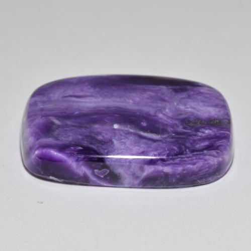 Charoíta Violeta púrpura terciopelo natural de 44.81 ct, Corte Cojín, Opaco