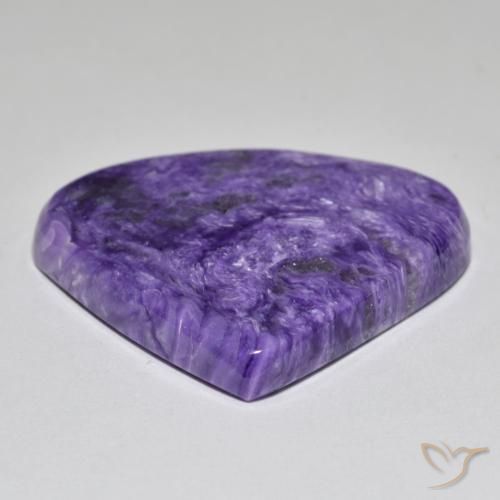 Charoíta violeta natural de 40,66 ct, en forma de pera, opaco