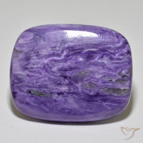 45.54ct Natural Violeta oscuro medio Charoita, Forma Cojín, Opaco