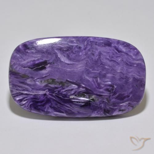 54.42ct Natural Violeta oscuro Charoita, Forma Cojín, Opaco