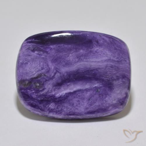 Charoíta Violeta púrpura terciopelo natural de 40.98 ct, Corte Cojín, Opaco