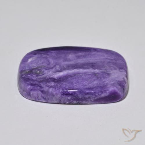 Charoíta Violeta púrpura terciopelo natural de 40.98 ct, Corte Cojín, Opaco
